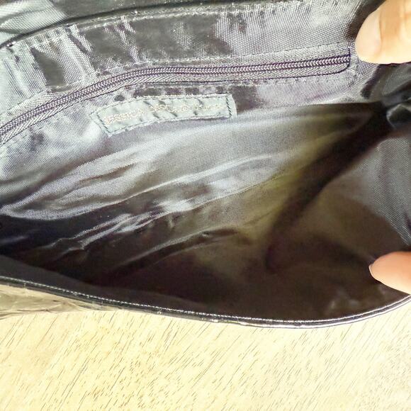 Jessica McClintock Black Patent Clutch / Evening Bag - Picture 5 of 6